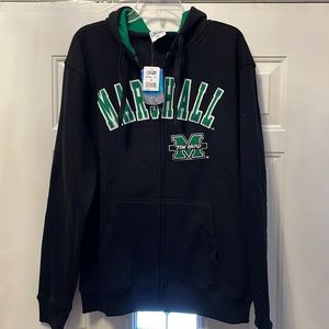 Mens- Zip up Hoodie- Medium - Marshall University- Black For your new student
